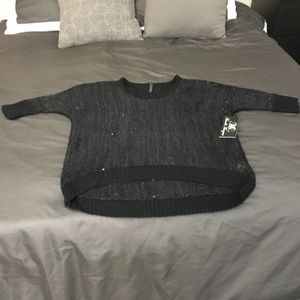 Black sequin sweater